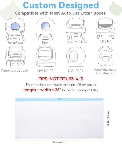 90 Count 26"x11.8" Cat Litter Box Bags Liners - Image 2