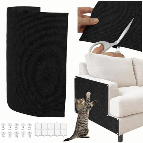 Cat Scratch Couch Furniture Protector, Trimmable Self-Adhesive Cat Scratch by YITMOYM