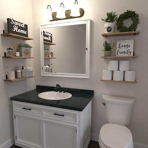 WOPITUES Floating Shelves Set of 6 - Image 2