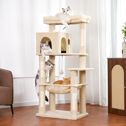 53”Cat Tree with Hammock & Oversized Top Bed - Image 6