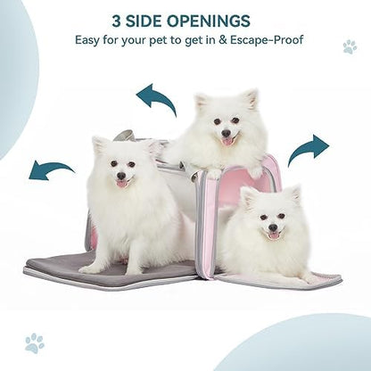 PETSFIT Cat Carrier for Large Cats, Dog Carriers for Small Dogs Under 25 Lbs - Image 3