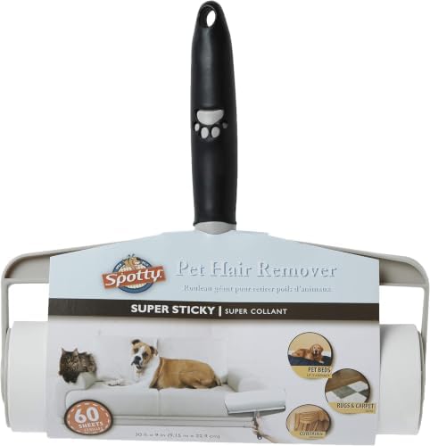 Spotty Supersize Extra Sticky, Adhesive Lint Roller, Pet Cat & Dog Hair Remover by RoyalPetIncorporated