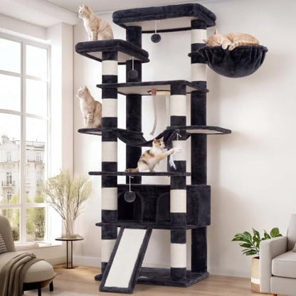 Heybly Tall Cat Tree 78-inch Multi-Level Cat Tower by HEYBLY