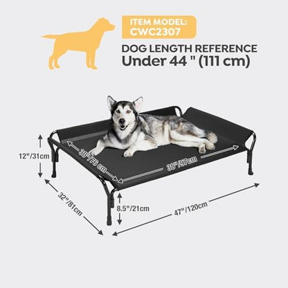 Veehoo Cooling Elevated Dog Bed, Raised Dog Cot - Image 3