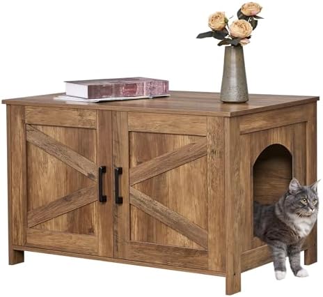 Homhedy 31.5" L Cat Litter Box Enclosure by Homhedy