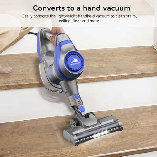 Intercleaner 23Ft Corded Vacuum, Large Dust Cup, LED Floor Brush - Image 7