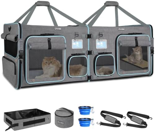 Petskd Double Cat Car Travel Carrier by Petskd