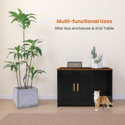 Dwanton Cat Litter Box Enclosure, - Image 2