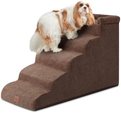 EHEYCIGA 5-Step Curved Dog Stairs by EHEYCIGA