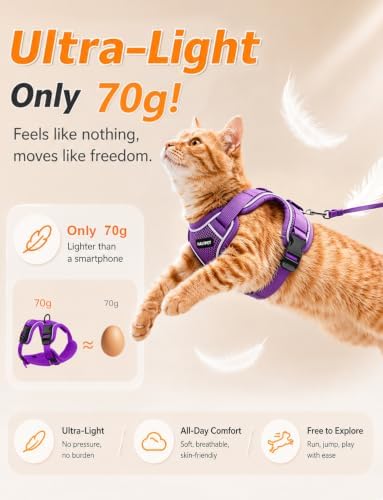 Cat Harness and Leash Set, Escape Proof Kitten Harness - Image 5
