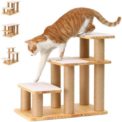 FUKUMARU Dog Stairs, Solid Wood Pet Stairs by FUKUMARU