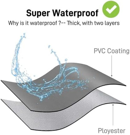 Waterproof Apron with Comfortable Adjustable Bib Rubber Vinyl Dishwasher Heavy - Image 2