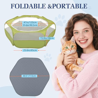 Pawaboo 2-in-1 Small Animals Playpen - Image 3