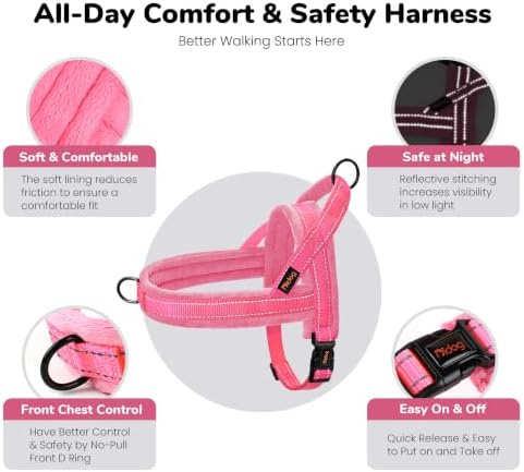 Didog No Pull Dog Harness for Large Dogs, Soft Flannel Padded - Image 5