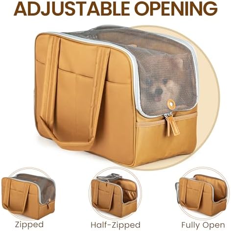 Cute Small Dog Purse Carrier – Cotton Padded Interior, Breathable Mesh & - Image 5