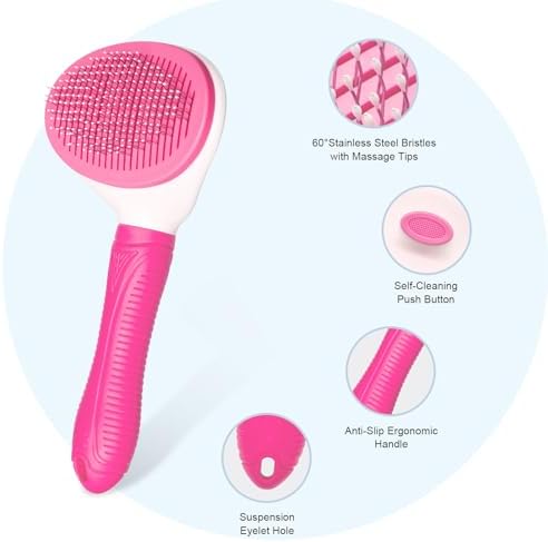 Aogeili Self‑Clean Slicker Brush - Image 4