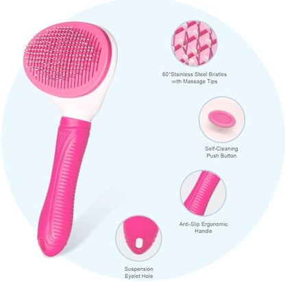 Aogeili Self‑Clean Slicker Brush - Image 4