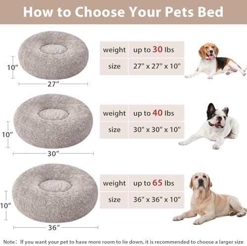 WNPETHOME Large Round Calming Dog Bed Cat Bed - Image 4