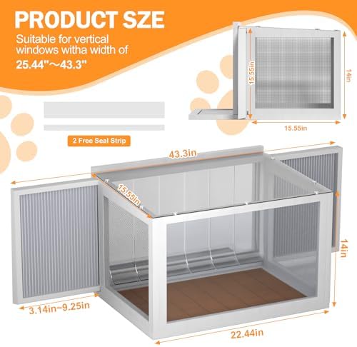 Cat Window Box Catio, Outdoor Indoor Cat Enclosure - Image 4