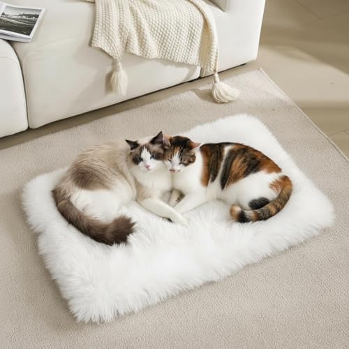 Fluffy Cat Bed Mat 19.6"x31.4" Furry Small Dog Cats Cushions by MeiSan
