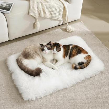 Fluffy Cat Bed Mat 19.6"x31.4" Furry Small Dog Cats Cushions by MeiSan