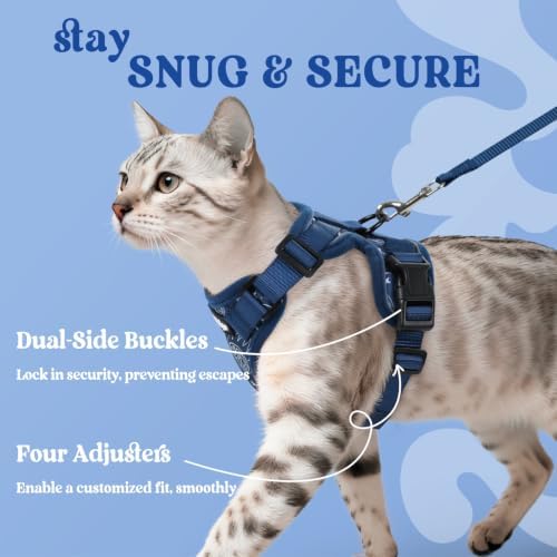 rabbitgoo Cat Harness and Leash Set, Escape Proof Vest, Cosmic Ace - Image 6