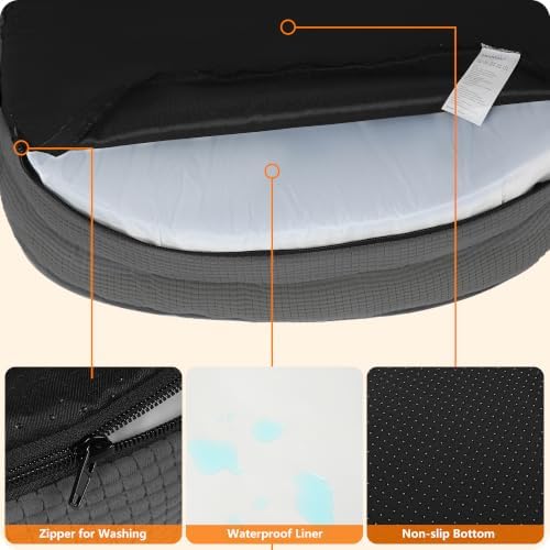 Dwanton Orthopedic Waterproof Medium Dog Bed Sofa, Gel Memory Foam - Image 6