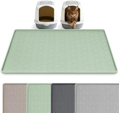 Silicone Cat Litter Mat 42" x 29" Cat Mat by Bartuke