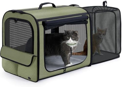 Dog Car Carrier Light Weight, Expandable, Foldable Dog Carrier by pecute