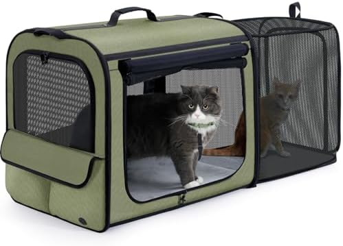 Dog Car Carrier Light Weight, Expandable, Foldable Dog Carrier by pecute
