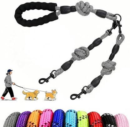 Dual Dog Leash - 360° Swivel No Tangle Walking Leash, Detachable Design by PawLuxe