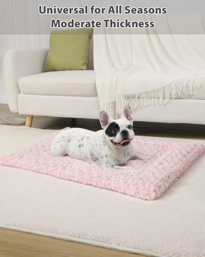 Exsnugy Washable Dog Bed Mat Medium Size Fluffy Pet Crate Pad 30x19 - Image 5