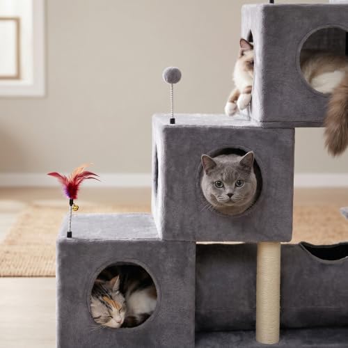 YUNIQUE Small Cat Tree for Indoor Cats, Cat Tower - Image 4