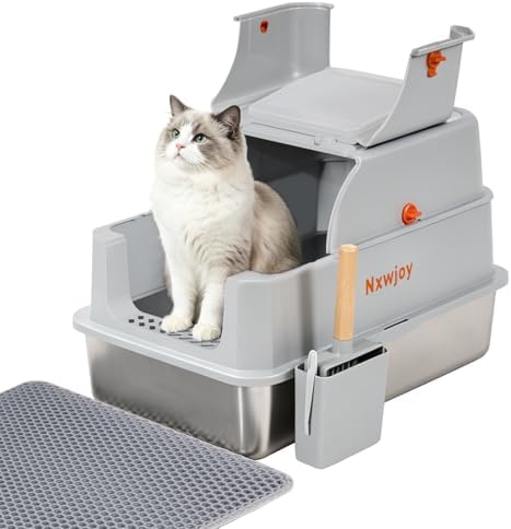 Stainless Steel Litter Box by NxwjoyPet