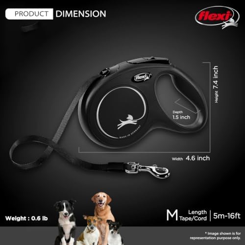 FLEXI® Classic Tape Retractable Dog Leash, 16 ft - Image 2