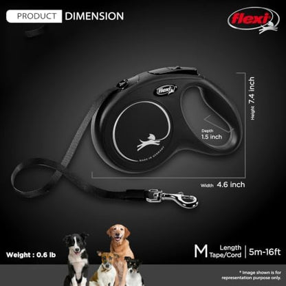 FLEXI® Classic Tape Retractable Dog Leash, 16 ft - Image 2