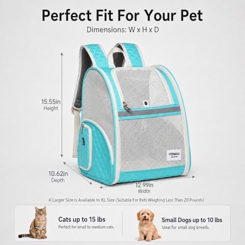 Cat Backpack Carrier for Small Dogs and Medium cat Puppy Kitten Bunny Pet - Image 5
