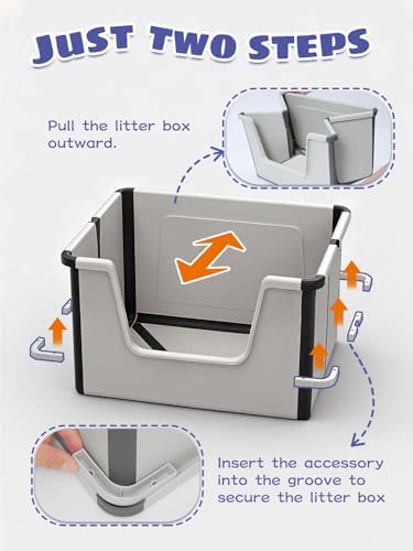 Large Cat Litter Boxes with Scoop, Portable Cat Litter Box - Image 5