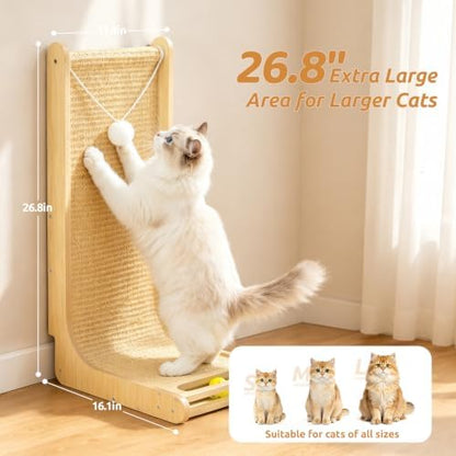 26.8" Sisal Cat Scratcher for Indoor Cats - Image 2