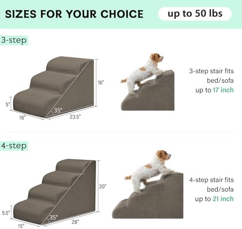 Mesa Lemon 3 Step Dog Stairs Pet Ramp - Image 4