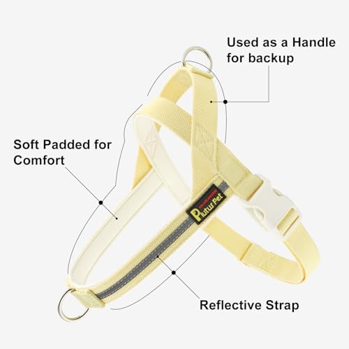 Plutus Pet Cotton Dog Harness and Leash Set, Reflective and Soft Padded - Image 2