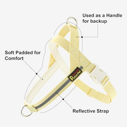 Plutus Pet Cotton Dog Harness and Leash Set, Reflective and Soft Padded - Image 2