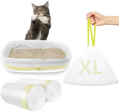 XUEPETT 48 Pack Jumbo Cat Litter Box Liners by XUEPETT