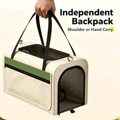 Double Decker Rolling Cat Carrier Large Wheeled Pet Carrier - Image 4