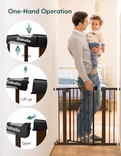 Babelio Pressure Mounted 26-40" Baby Gate - Image 4