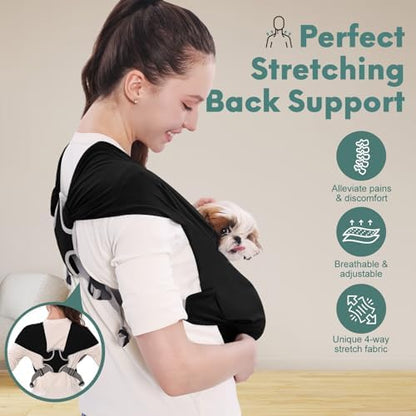 Supet Dog Sling Carrier for Small Pet, Adjustable Hands Free Front Backpack - Image 3