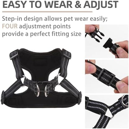 PUPTECK Dog Harness and Leash Set Medium Sized, Step in No Pull Adjustable - Image 3