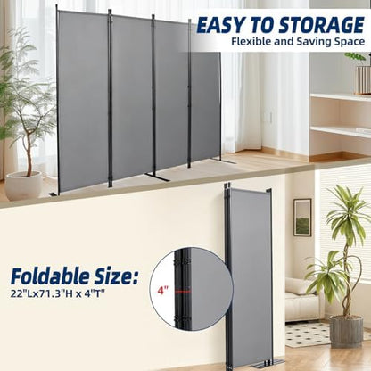 4 Panel Wide Room Divider Wall Screen - Image 5