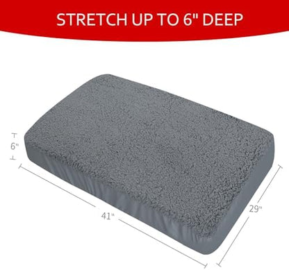Dog Bed Covers Soft Plush Replacement Washable, 41x29 Inches, Cover Only - Image 6