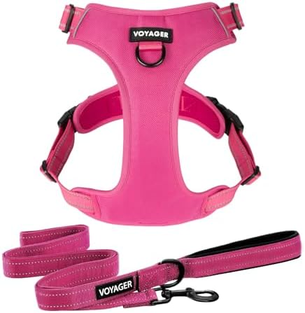 Voyager Dog Harness Dual Leash Attachment No-Pull Control Adjustable Soft but by BestPetSuppliesLLC